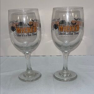 Witch Halloween Wine Glasses - Set of 2